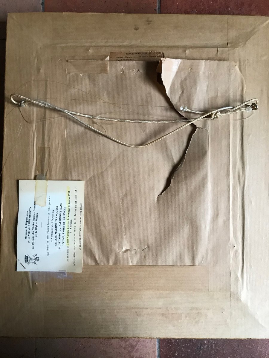 Pastel, 18th Century, Portrait Of A Man Framed By Jean-martial Fredou (1710-1795)-photo-3