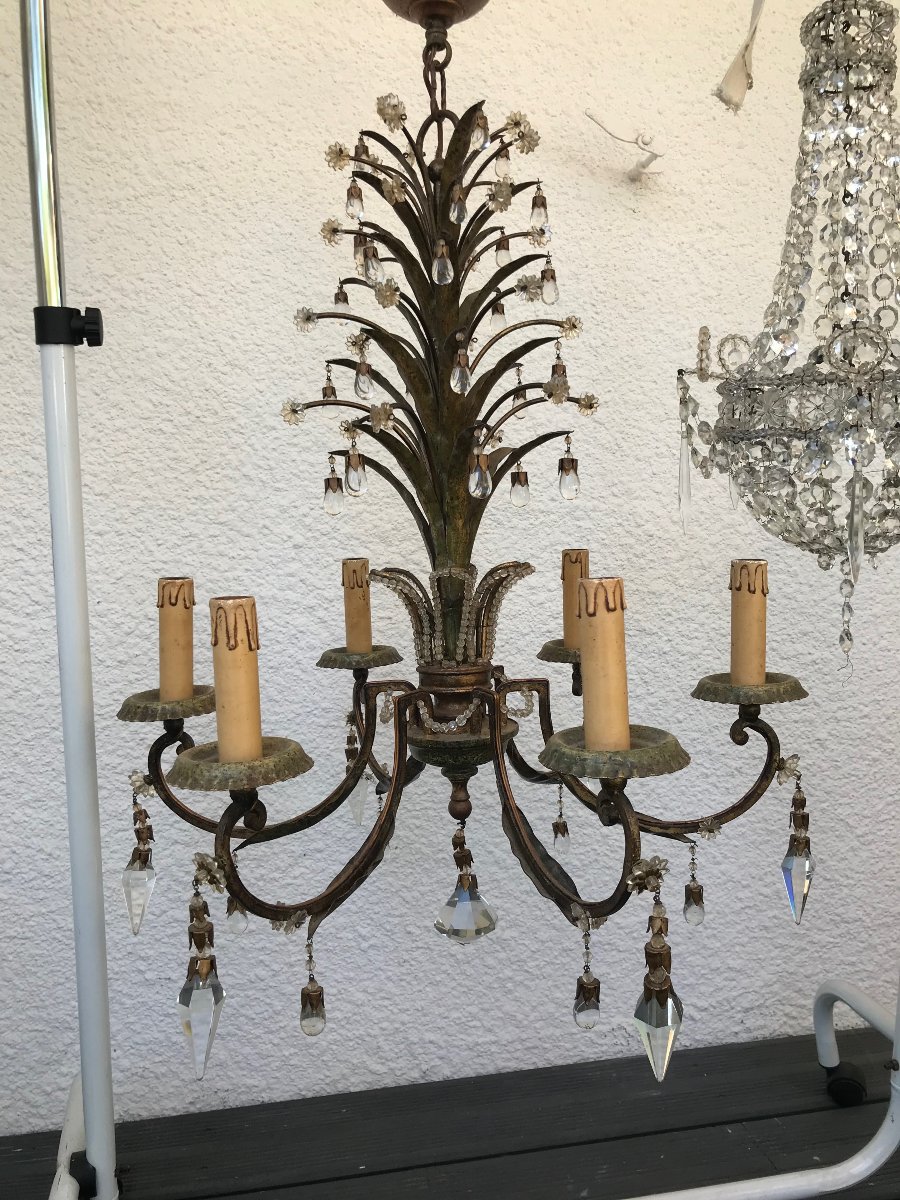 Lustre Ananas Maison Baguès Circa 1960-photo-1