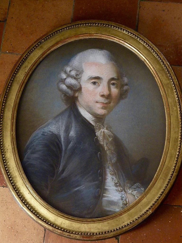 Pastel 18th Portrait Of A Man Attr. To Glain