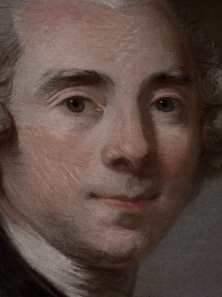 Pastel 18th Portrait Of A Man Attr. To Glain-photo-3