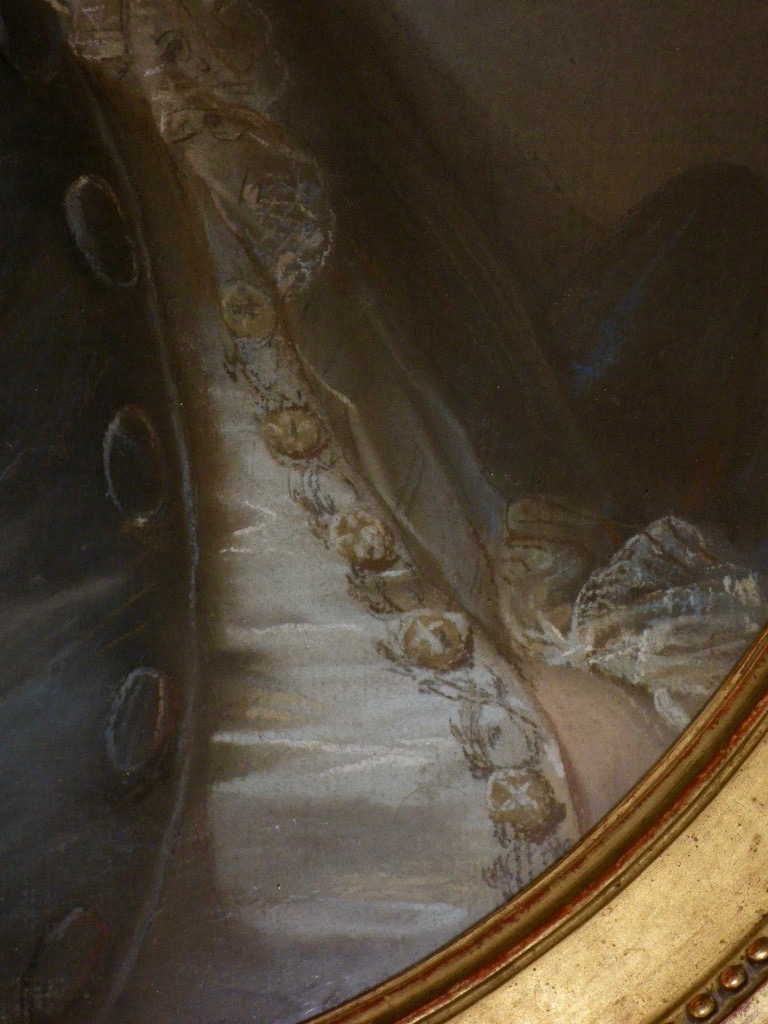 Pastel 18th Portrait Of A Man Attr. To Glain-photo-5