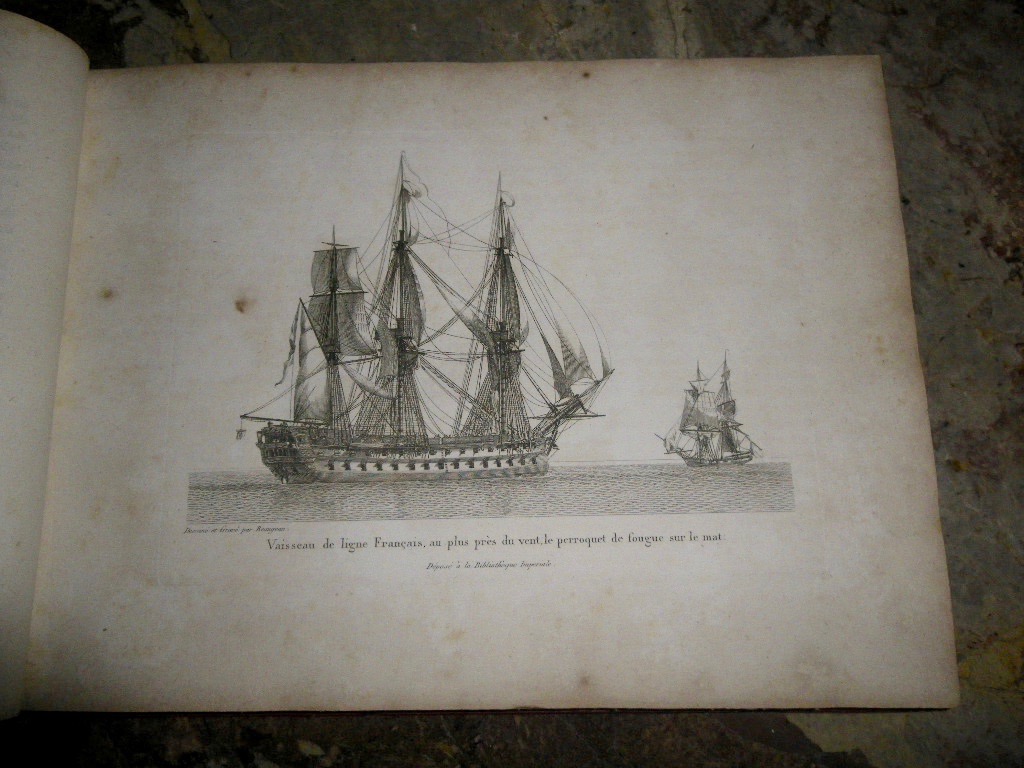 Ouvrage Relié "marine De Guerre Et Marchande" Par Baugean édition 1814
