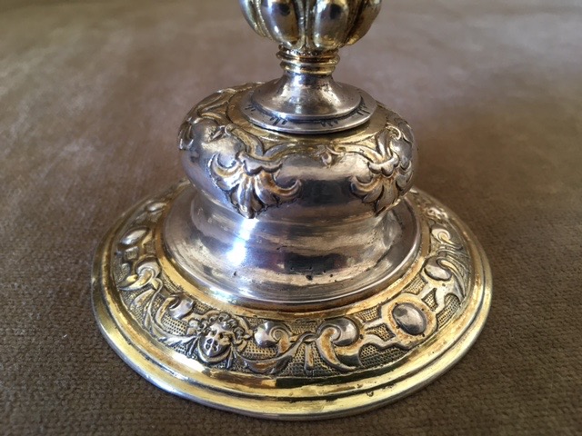 Baroque Cup In Silver And Vermeil-photo-3