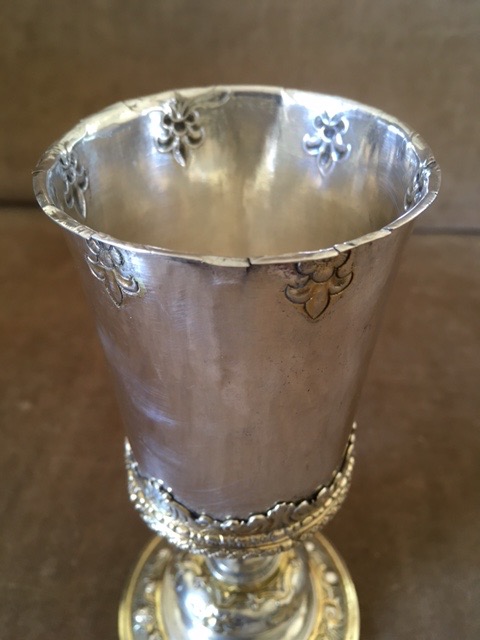 Coupe Sur Pied Baroque En Argent Et Vermeil-photo-4