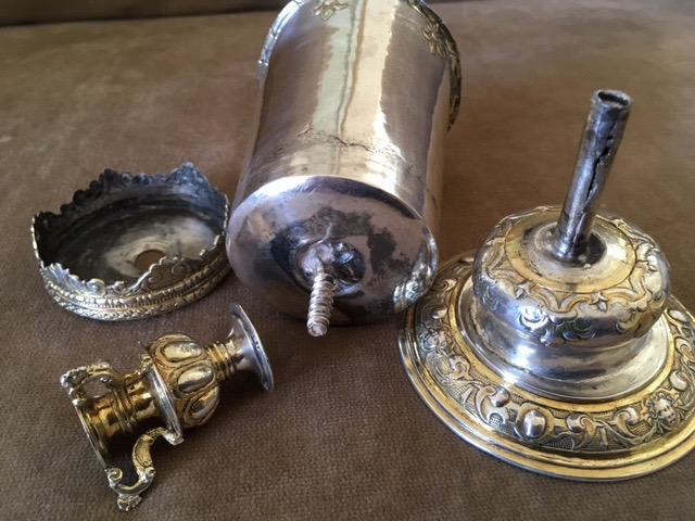 Baroque Cup In Silver And Vermeil-photo-7