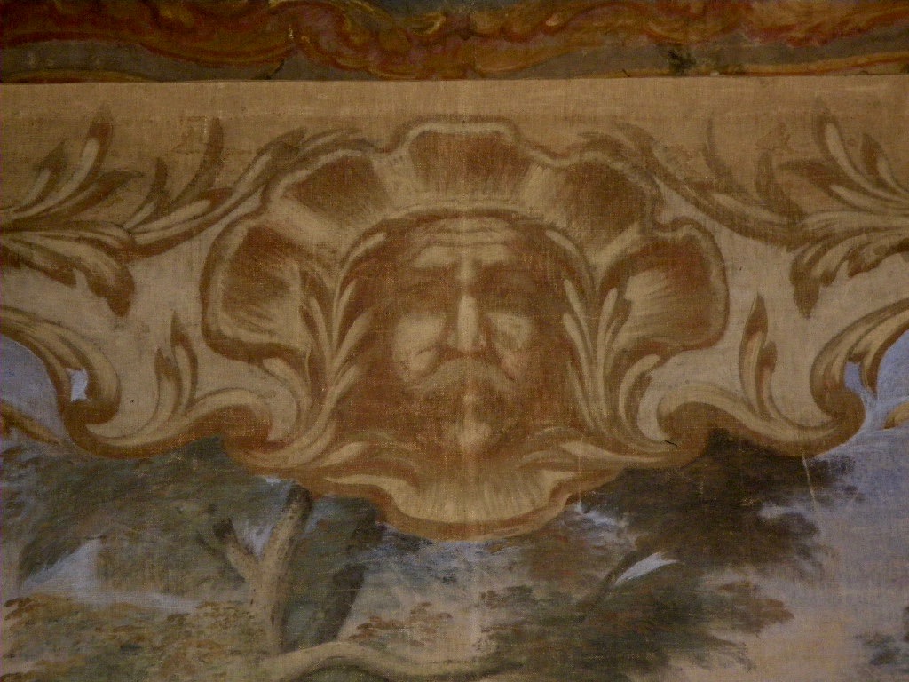 Grande toile peinte provençale XVIIIe-photo-2