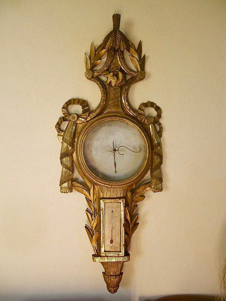 Louis 16 Period Giltwood Barometer 18th