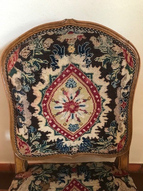 Paire de larges chaises basses -photo-3