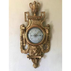 Barometer In Gilt Wood, Louis 16 Period