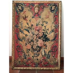 Panneau De Tapisserie De Beauvais Encadré XVIIIe d'époque Louis XIV 