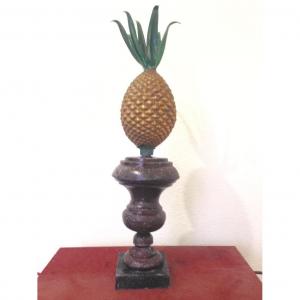 Ananas Tôle Peinte XIXe