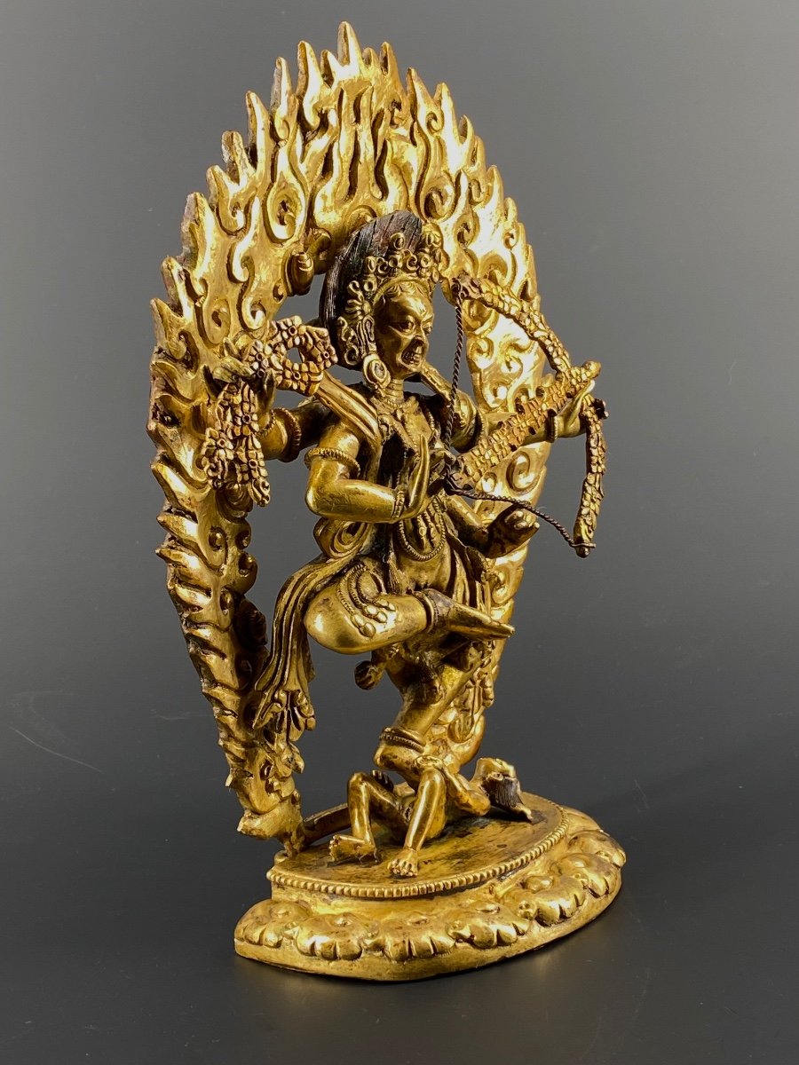 Kurukulla, bronze doré, Népal-photo-1