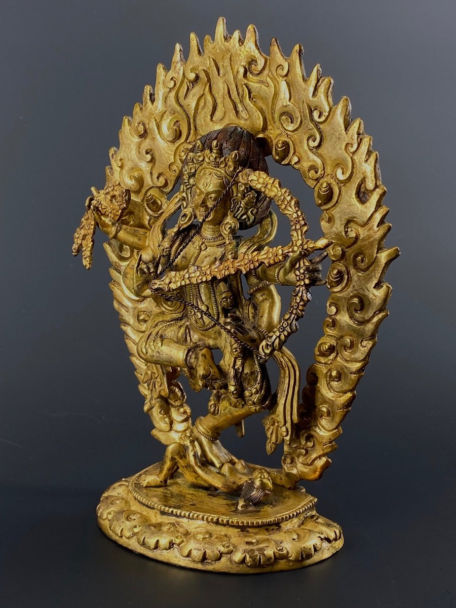 Kurukulla, bronze doré, Népal-photo-2