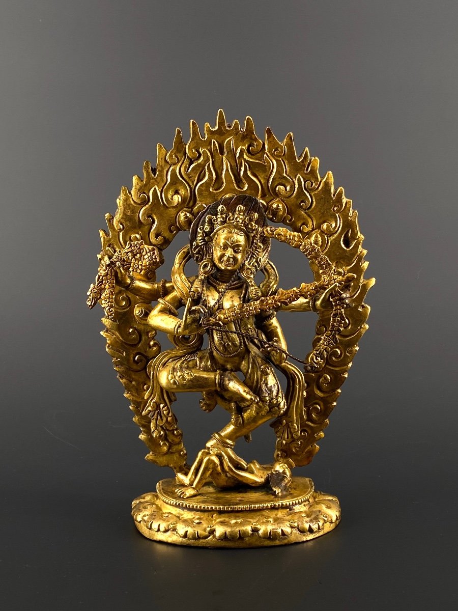 Kurukulla, bronze doré, Népal