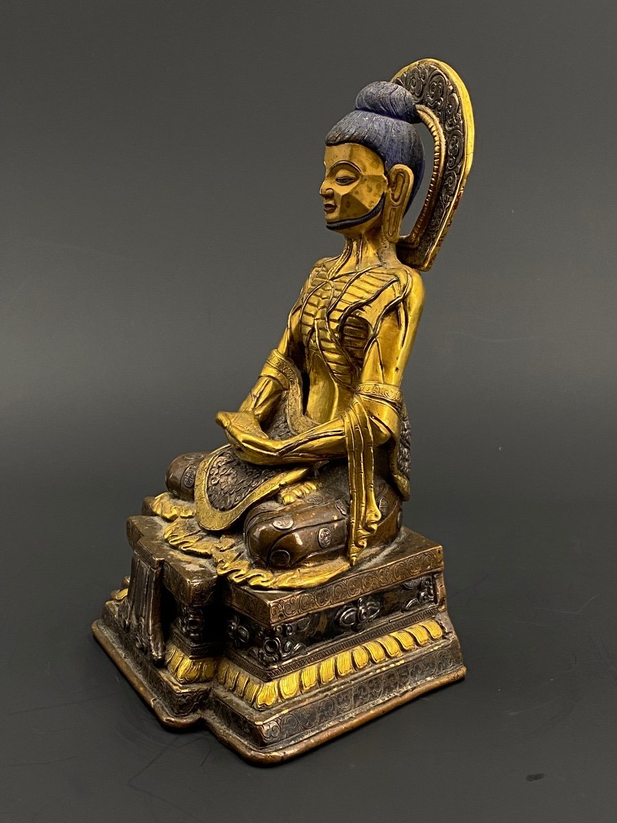 Bouddha ascétique, bronze, Népal, XXème-photo-2