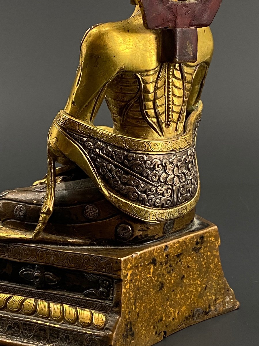 Bouddha ascétique, bronze, Népal, XXème-photo-2