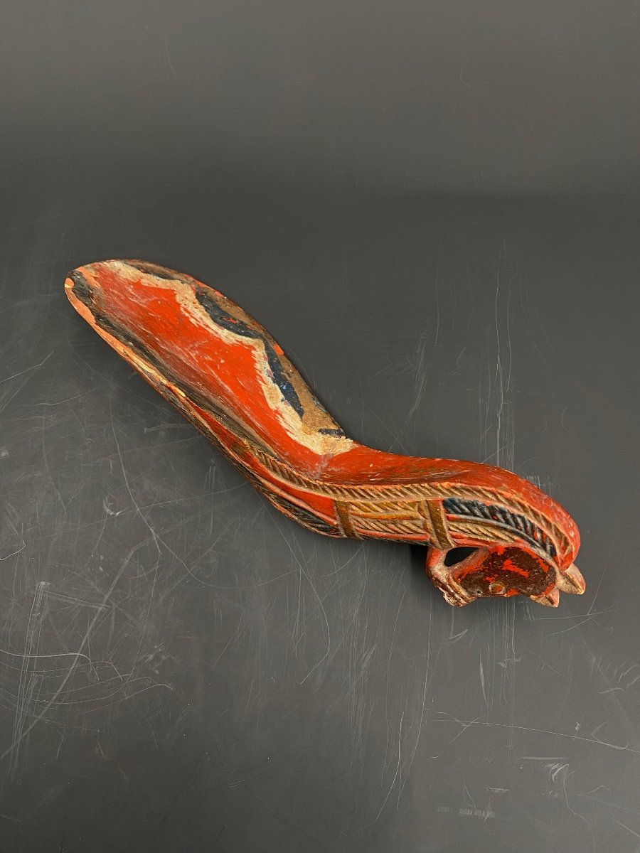 Cuillère en bois polychrome, Indonésie-photo-2
