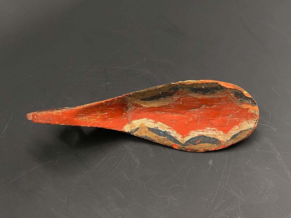 Cuillère en bois polychrome, Indonésie-photo-3