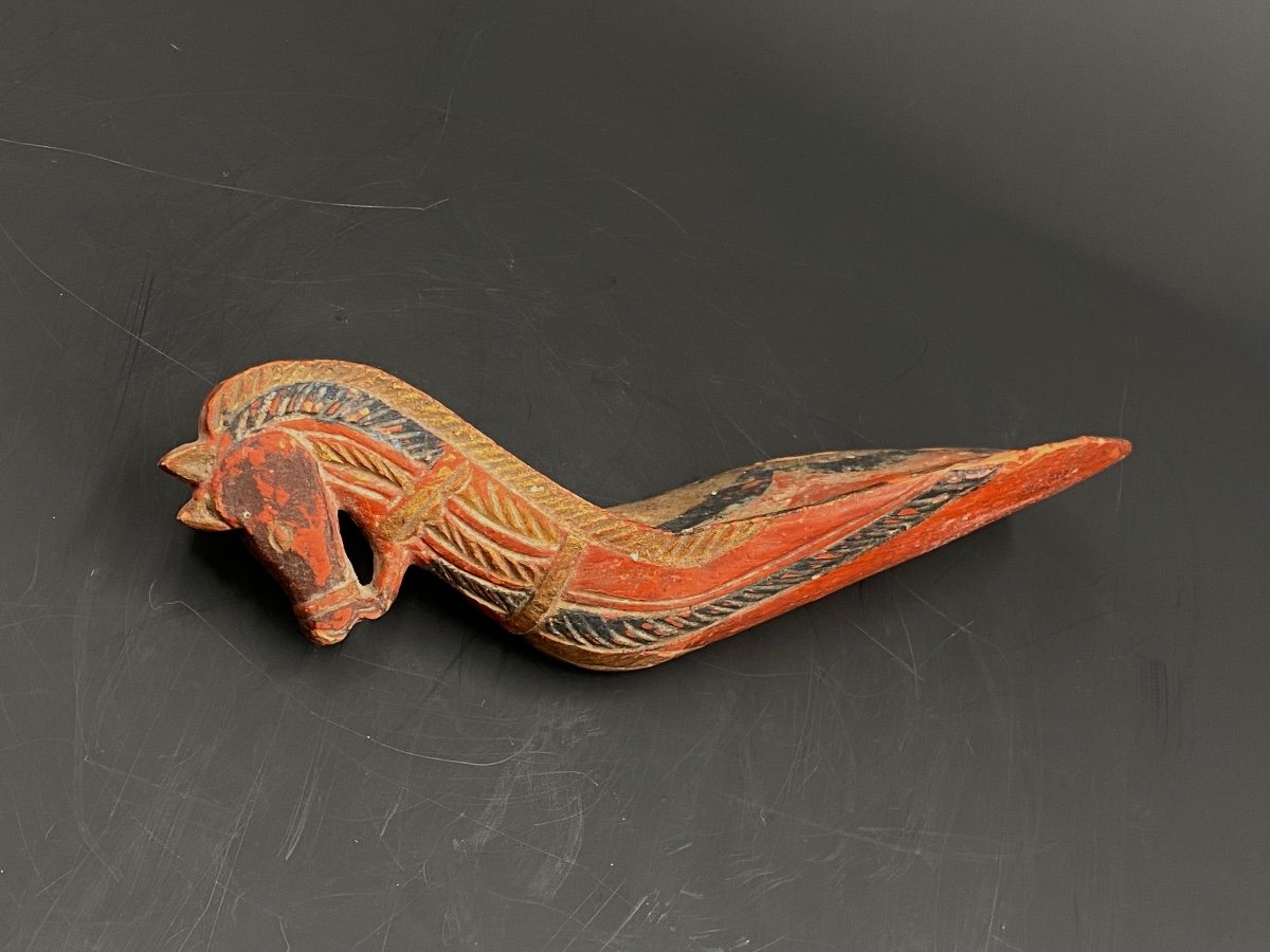 Cuillère en bois polychrome, Indonésie