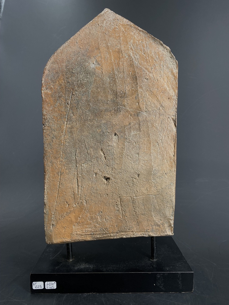 Bouddha en terre cuite, Asie du sud-est, 32 cm-photo-3