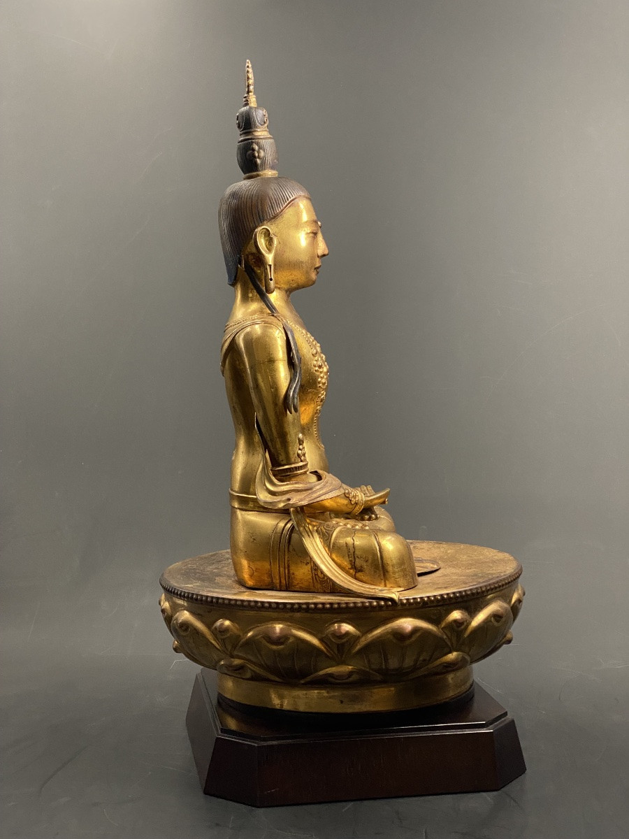 Amitayus, Mongolia, 40cm, 19th Century-photo-4