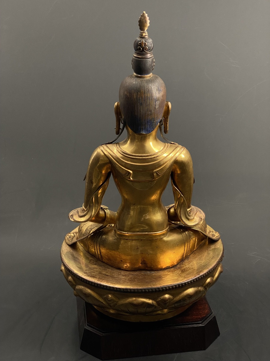 Amitayus, Mongolia, 40cm, 19th Century-photo-3