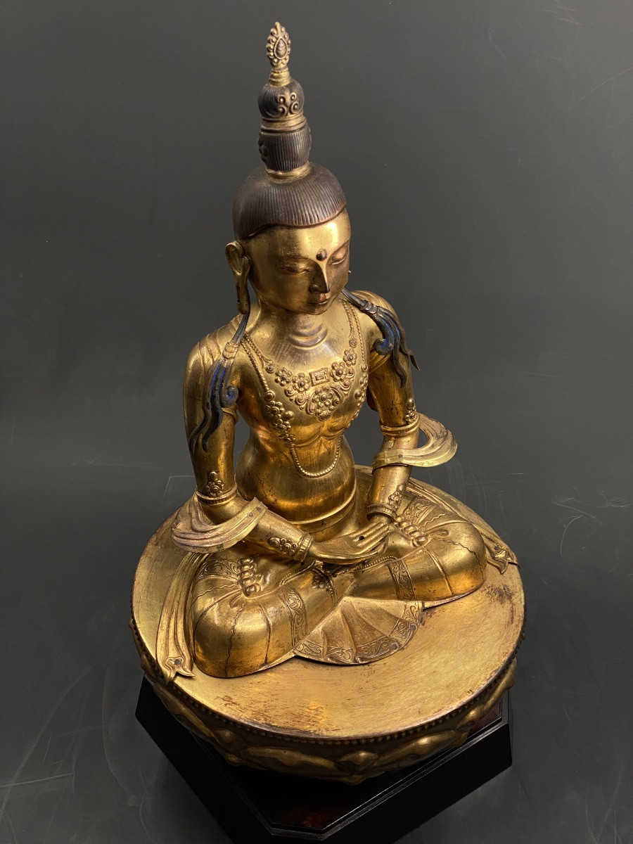 Amitayus, Mongolia, 40cm, 19th Century-photo-4