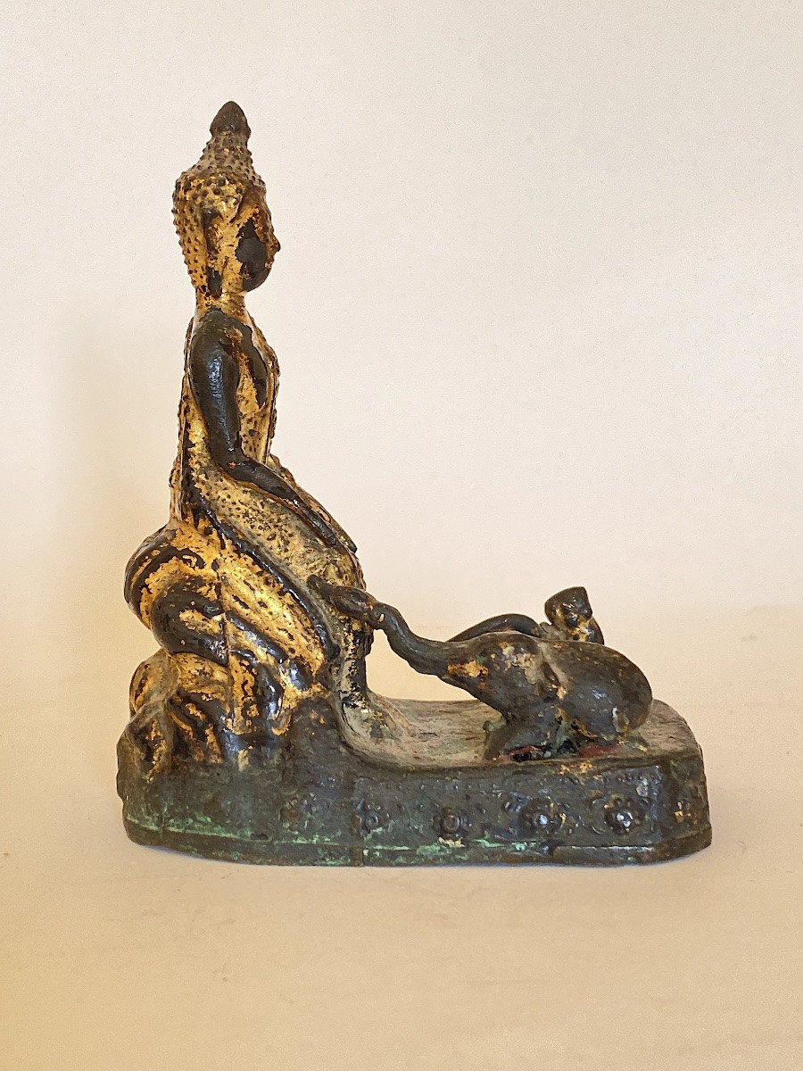 Bouddha, bronze, Thaïlande, XIX ème-photo-2