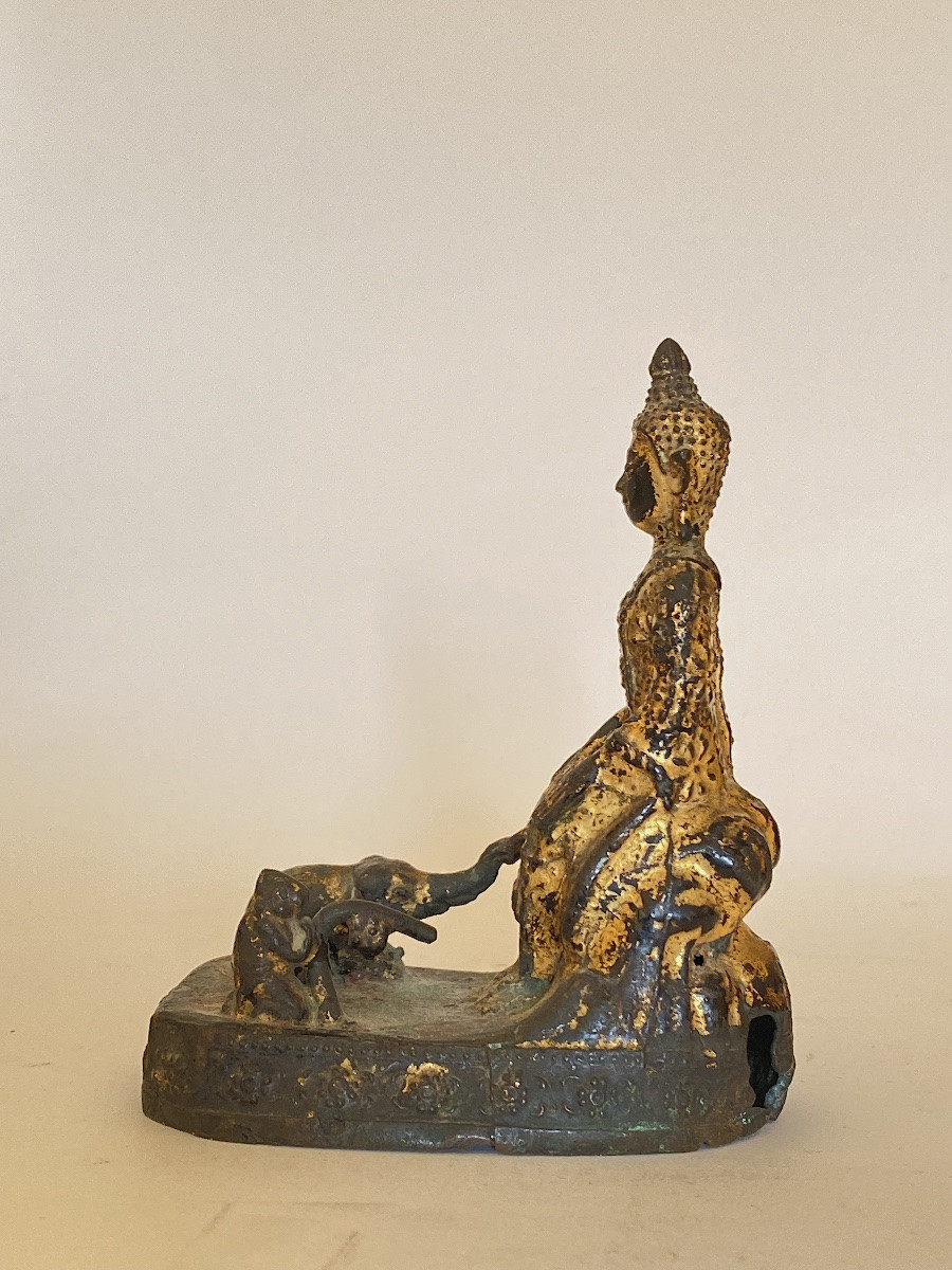 Bouddha, bronze, Thaïlande, XIX ème-photo-4
