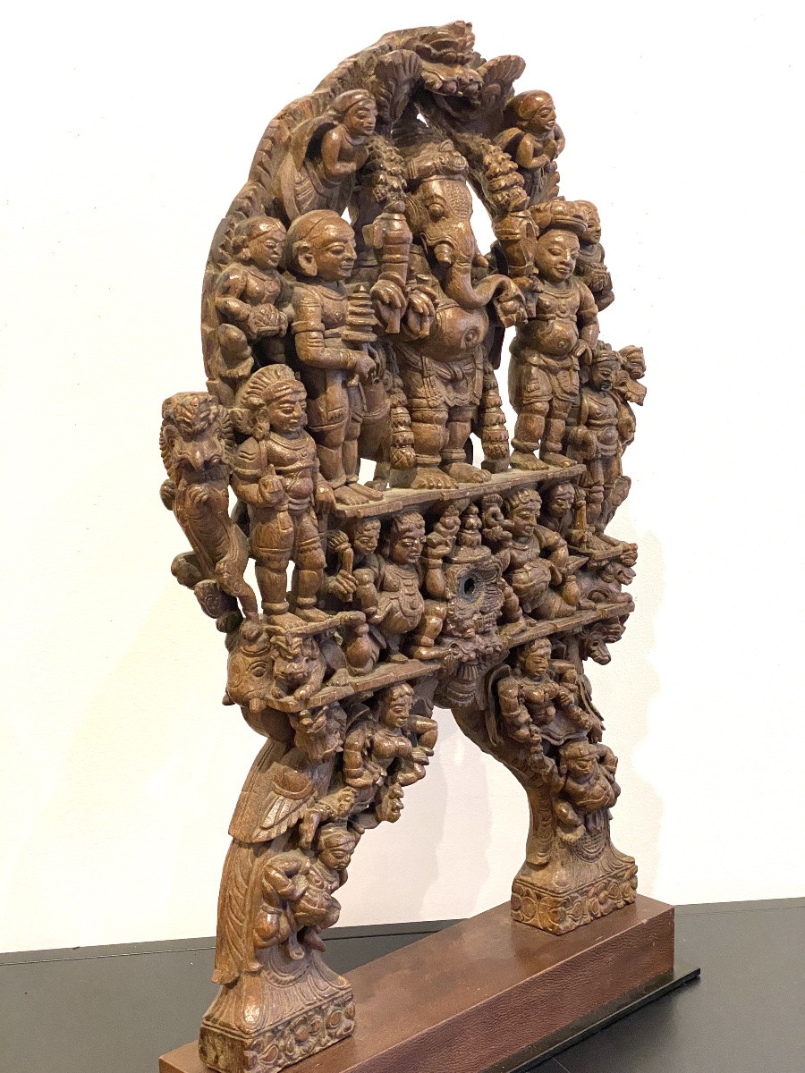 Kavadi, Traditional Sculpture From South India, Late 19th Century-photo-3