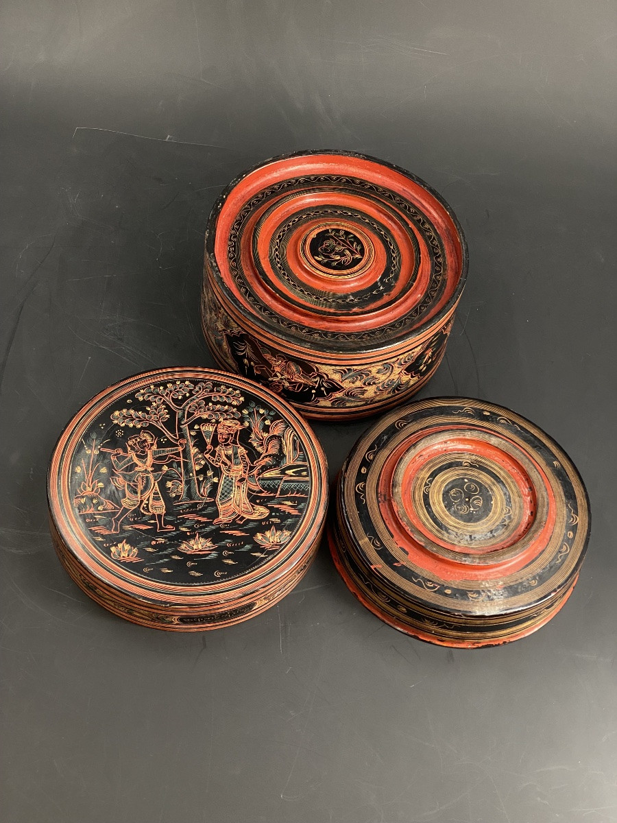 Boîte en laque, Birmanie, XIX ème-photo-1