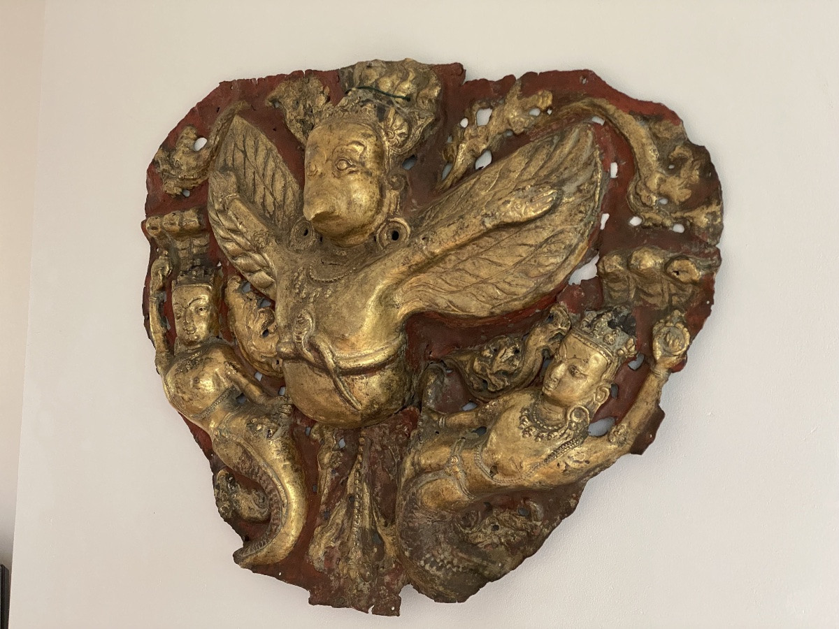 Torana, Gilded Repoussé, Tibet Or Nepal, 17th Century-photo-2