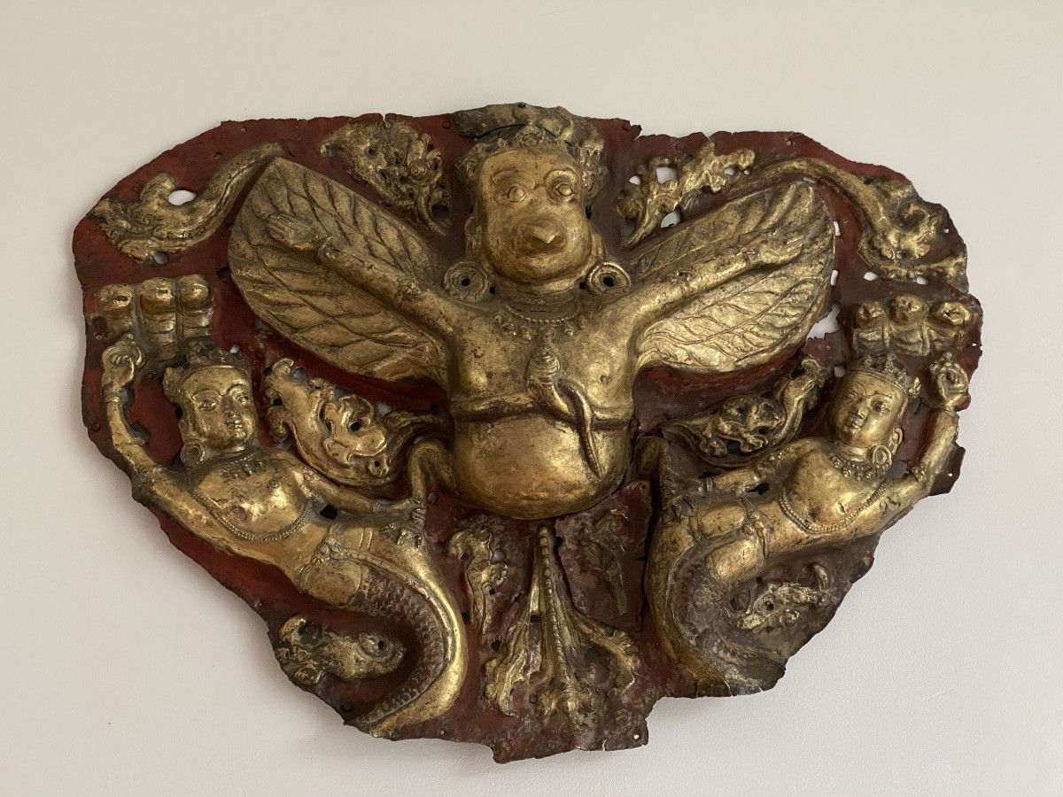 Torana, Gilded Repoussé, Tibet Or Nepal, 17th Century