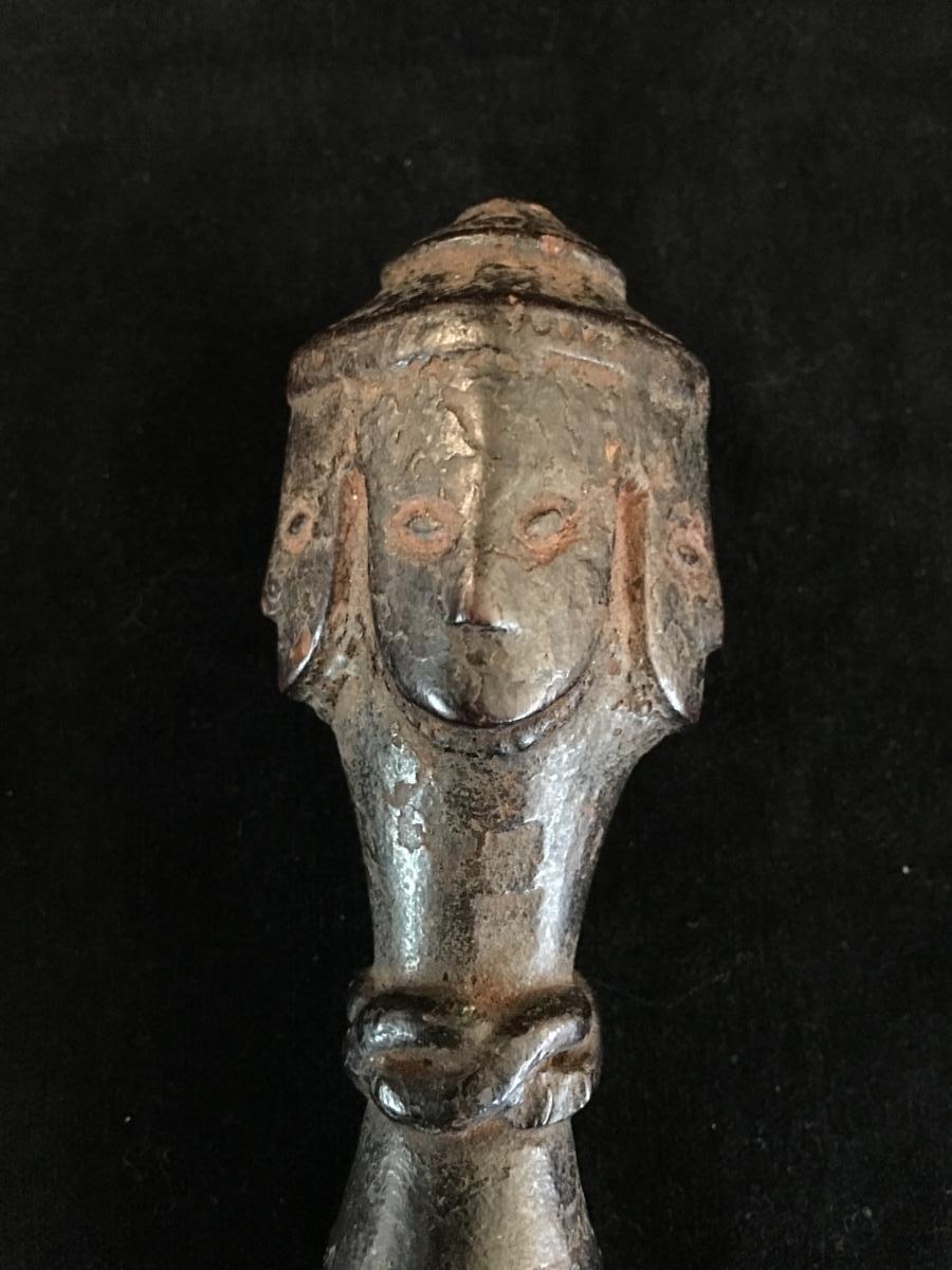 Phurbu, dague rituelle de chamane, bois, 20,5 cm, Népal-photo-2