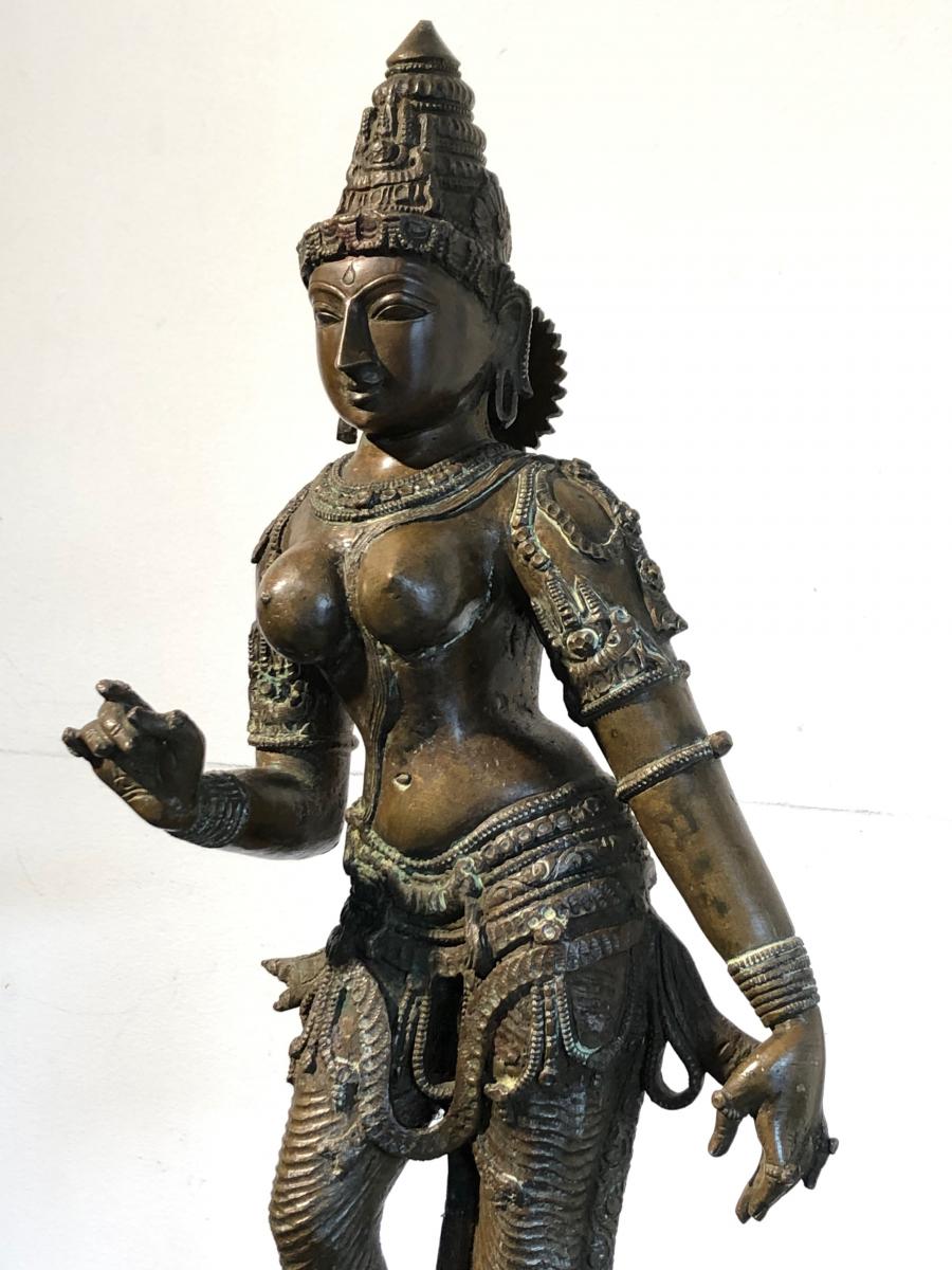 Parvati, bronze, 46cm, Inde, XIX-XXème-photo-2