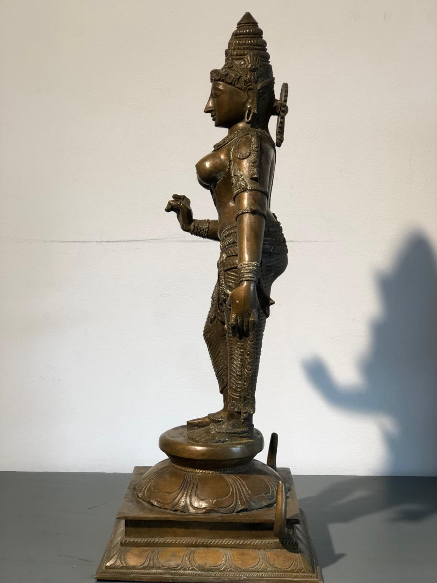 Parvati, bronze, 46cm, Inde, XIX-XXème-photo-3