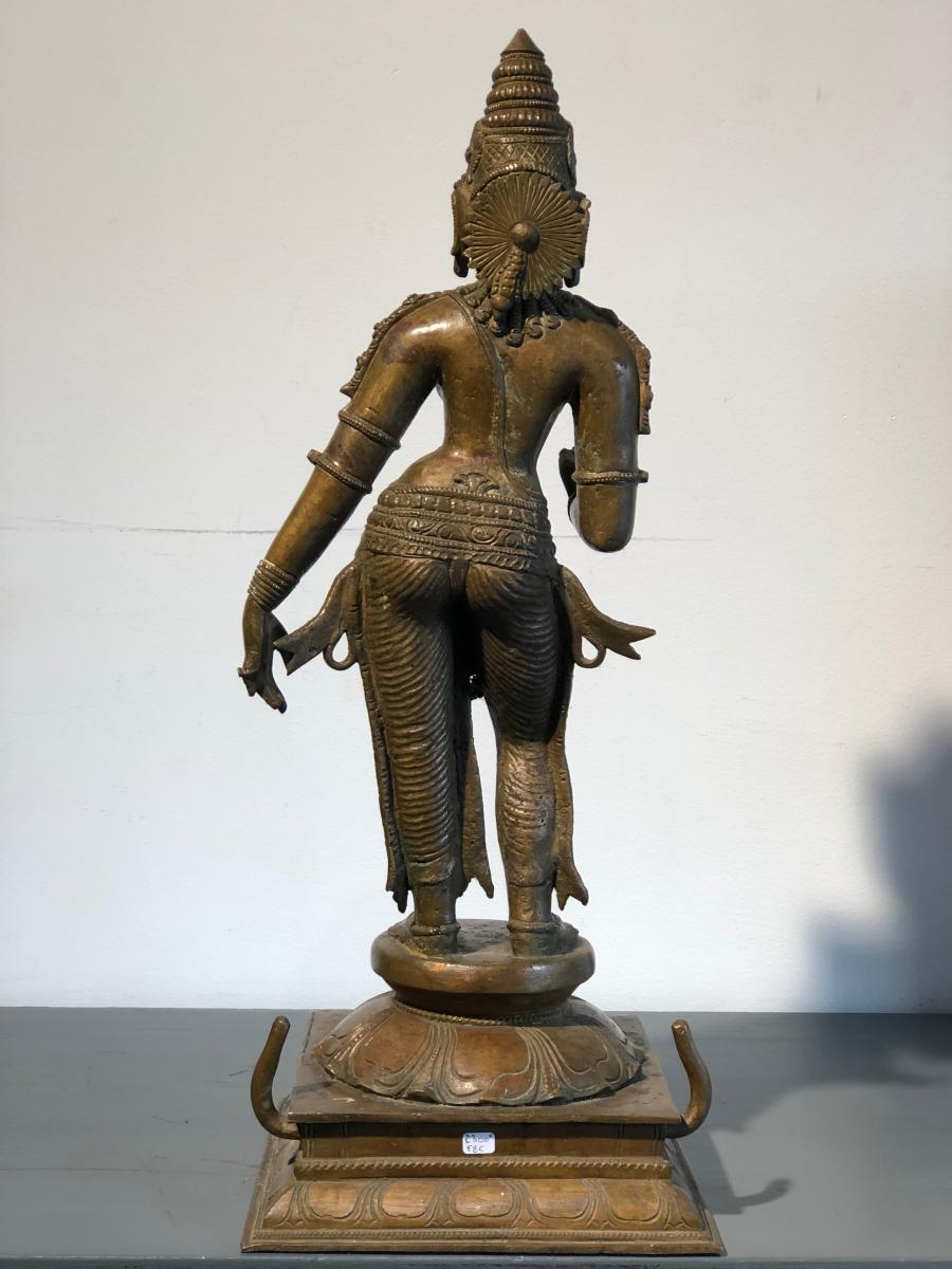 Parvati, bronze, 46cm, Inde, XIX-XXème-photo-1