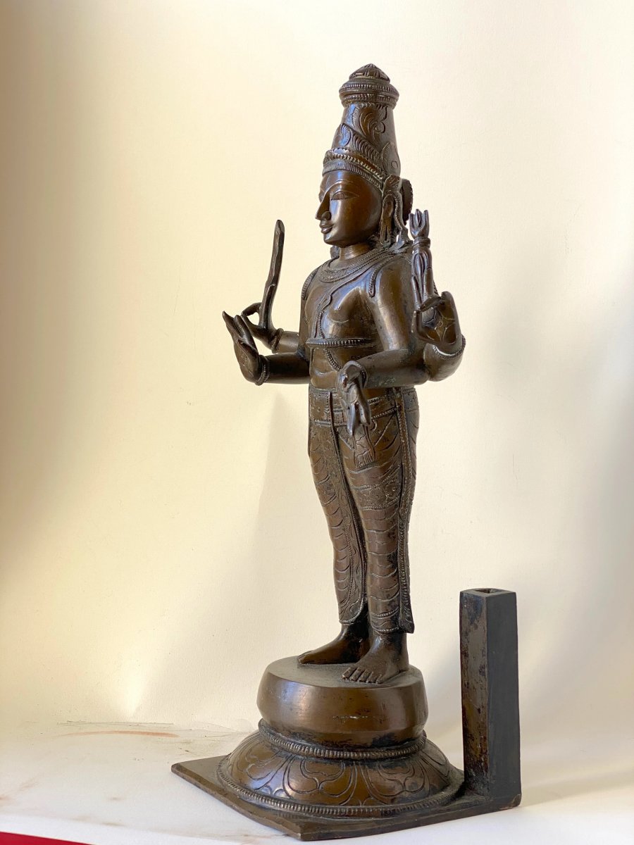 Subrahmanya, bronze, 40,3 cm, Inde du sud, 18ème-photo-3