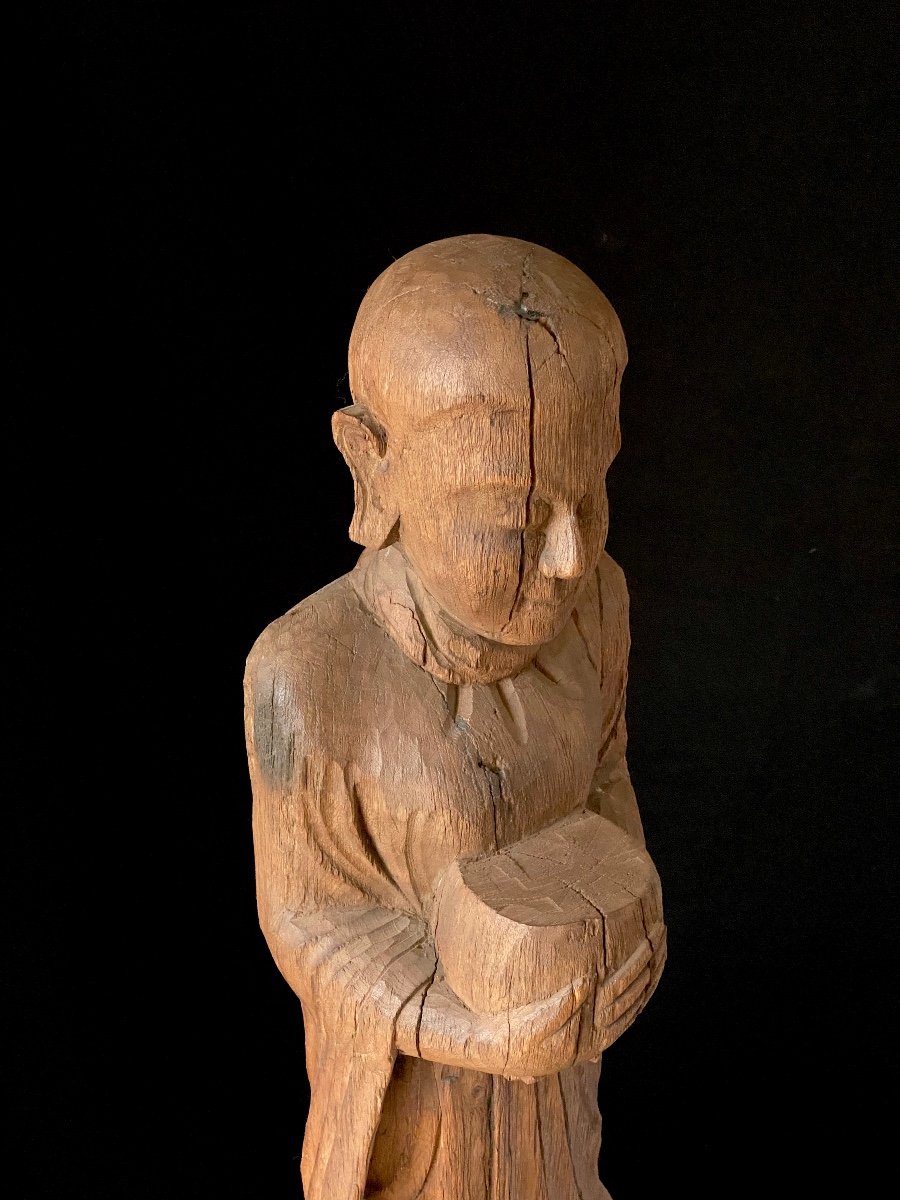 Monk, Teak, 78 Cm, Burma, XIXth-photo-3