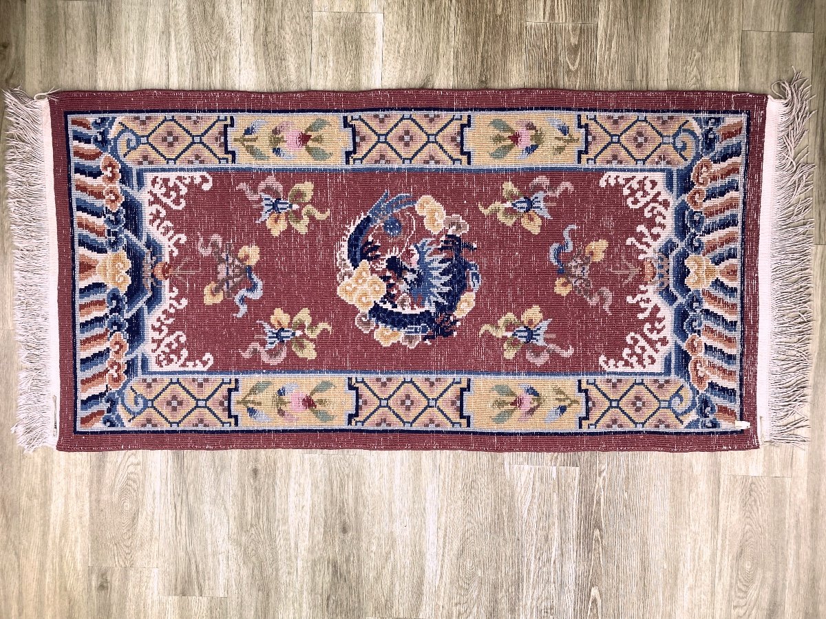 Tapis sino-tibétain, 170 x 70, début XX ème-photo-1