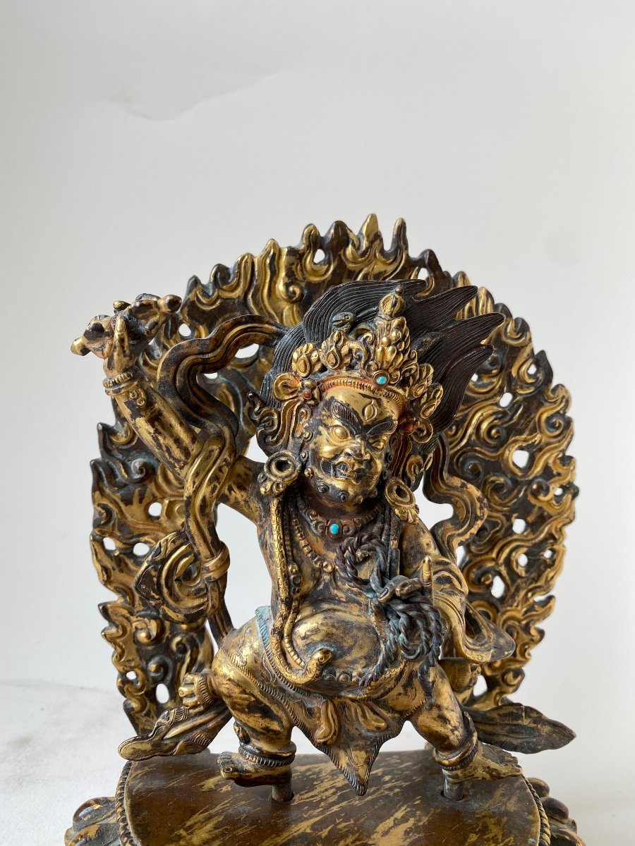 Vajrapani, bronze doré, Népal, -photo-3