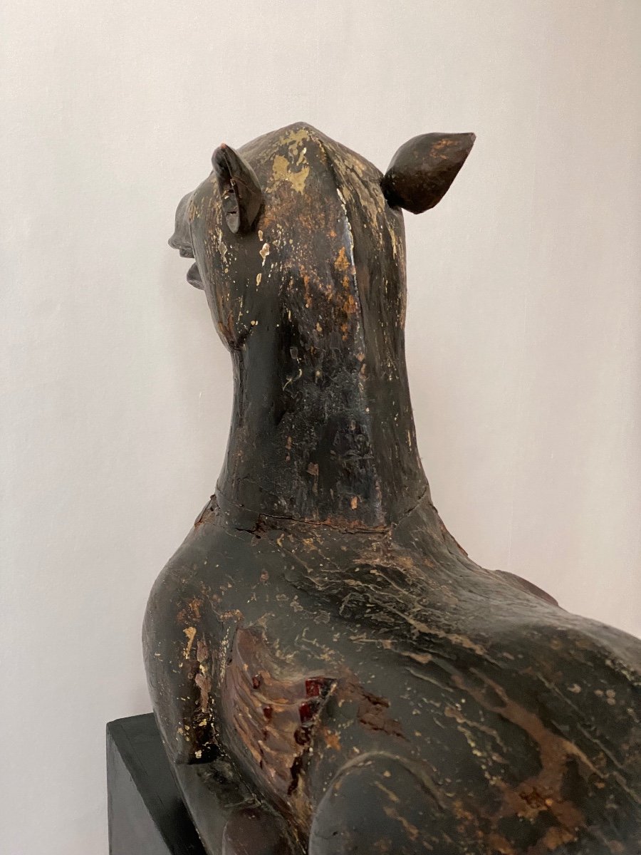 Cheval couché, style Han, 18/19ème-photo-4