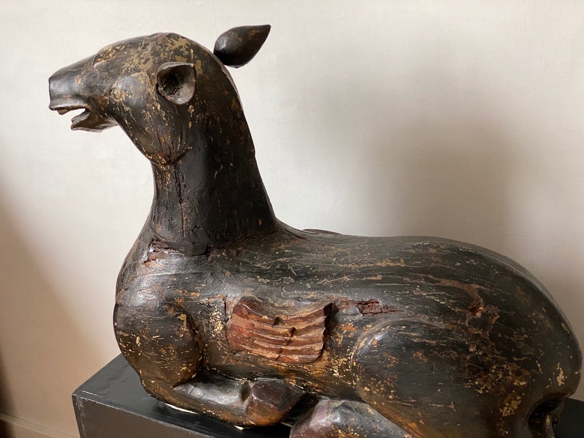 Cheval couché, style Han, 18/19ème-photo-5