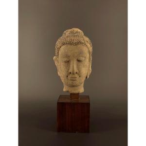 Sandstone Buddha Head, Ayutthaya, 15/16th C.
