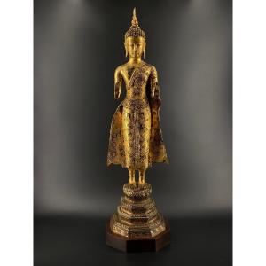 Buddha Gilt Bronze Rattanakosin, Thailand