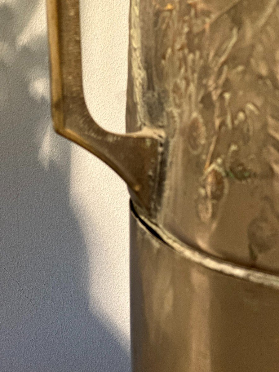 Pair Of Art Deco Metal Vases-photo-1