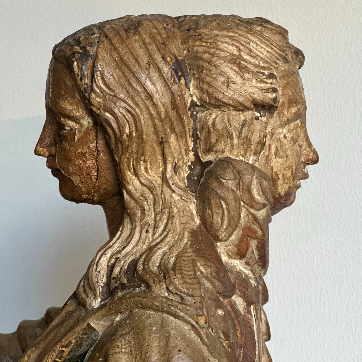 Rare Wooden Sculpture From The 16th And 17th Centuries, Made In One Piece