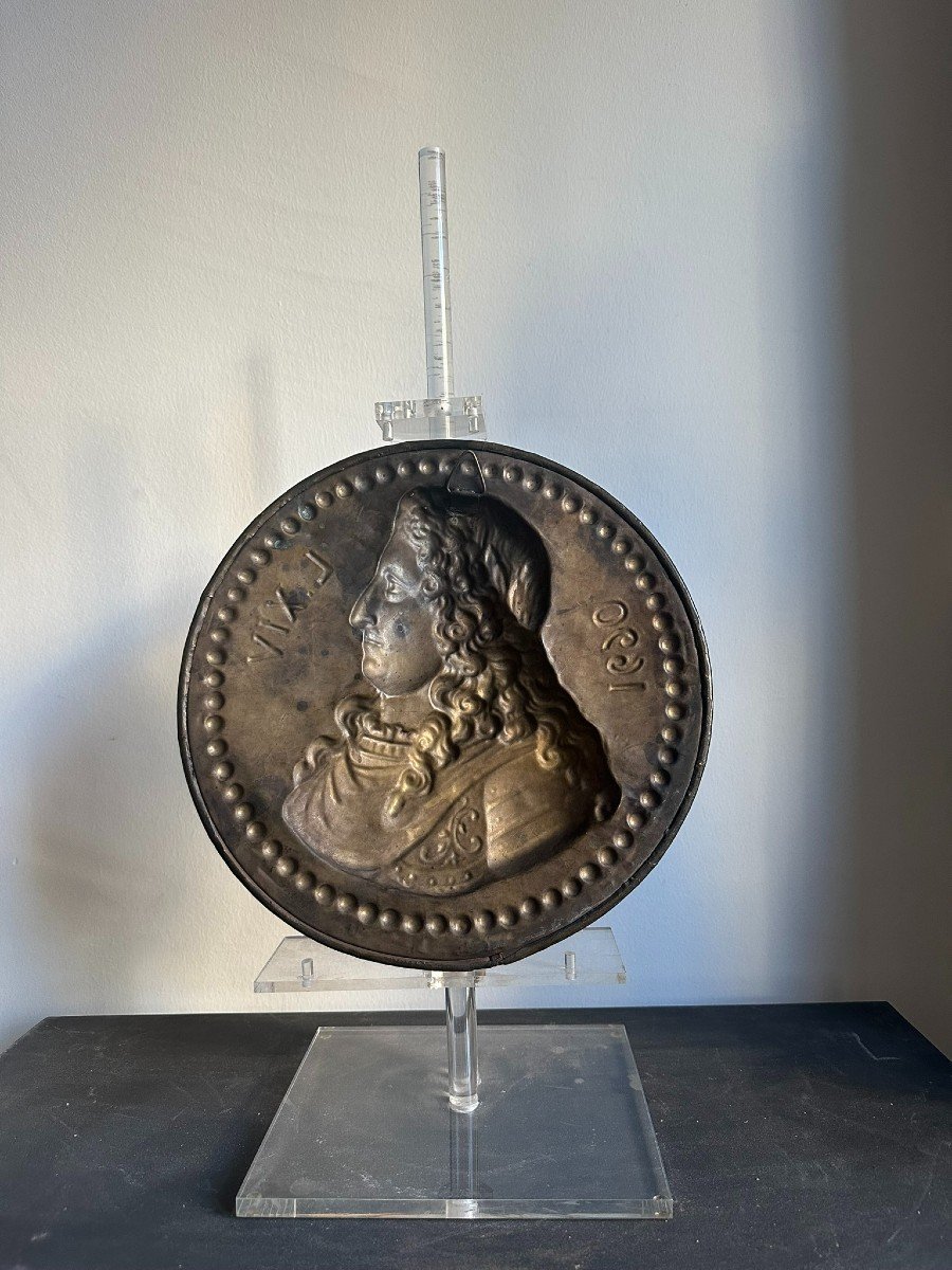 Copper Relief Of Louis XIV-photo-2