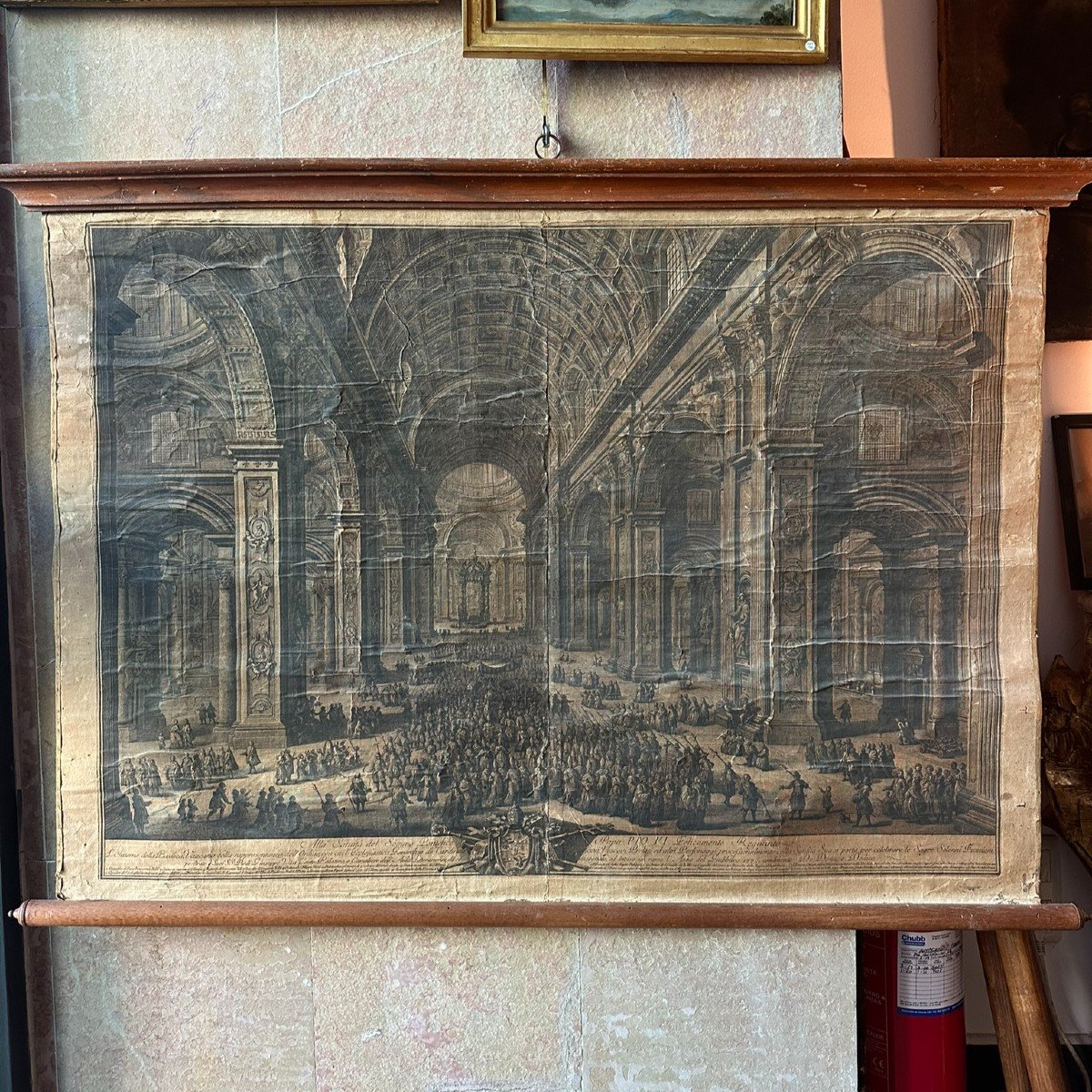 18th Century Decorative Engraving Of The Vatican