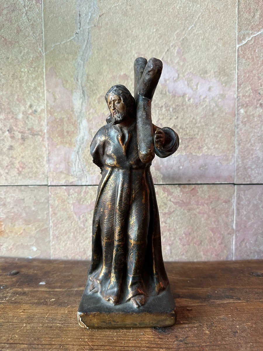 Christ On The Cross Sculpted In The 18th Century.-photo-1